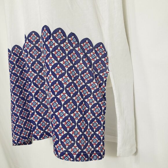 J Crew Womens Large Tile Hem Collector Tee T-shirt In Airy Cotton C8022 S/S - Picture 5 of 9